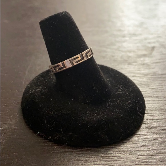 Textured Pattern Etched Band 925 Sterling Silver Ring Size 7 - Picture 1 of 5